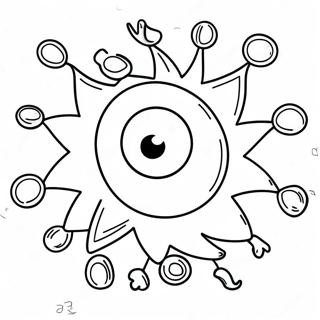 Cute Cartoon Virus Coloring Page 71134-57010