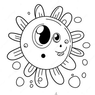 Cute Cartoon Virus Coloring Page 71134-57011