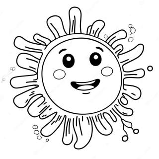 Cute Cartoon Virus Coloring Page 71134-57012