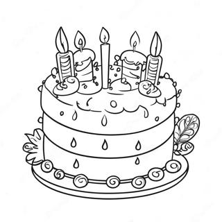 Sweet 16 Birthday Cake Coloring Page 71143-57013