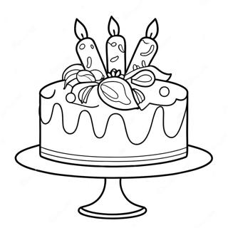 Sweet 16 Birthday Cake Coloring Page 71143-57016