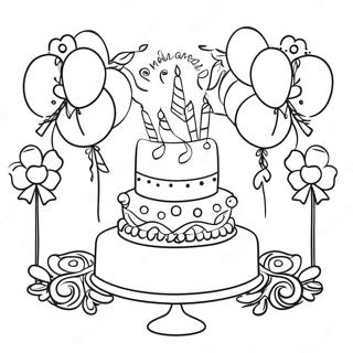 Elegant Sweet 16 Party Decorations Coloring Page 71144-57023