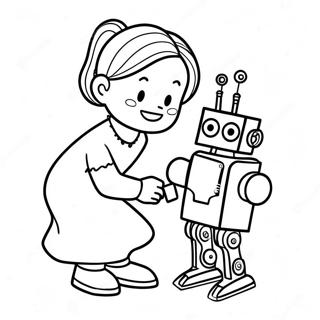 Creative Rosie Revere Building A Robot Coloring Page 71154-57025