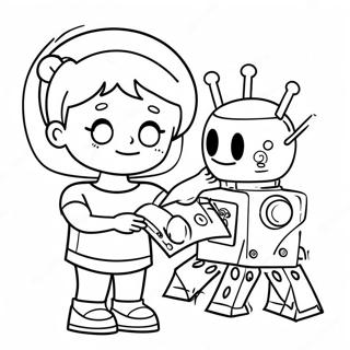 Creative Rosie Revere Building A Robot Coloring Page 71154-57026