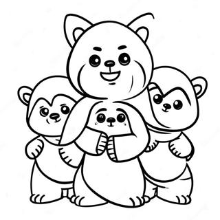 Cute Ewok Family Coloring Page 71174-57047