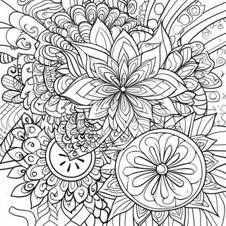 Hippie Trippy Mandala Coloring Page 71193-57053