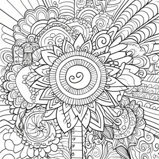 Hippie Trippy Mandala Coloring Page 71193-57055