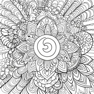 Hippie Trippy Mandala Coloring Page 71193-57056