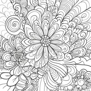 Colorful Psychedelic Patterns Coloring Page 71194-57061