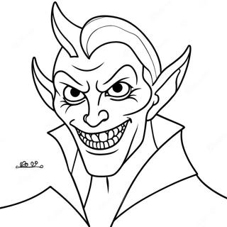 Creepy Demon Vampire In Shadows Coloring Page 71204-57071