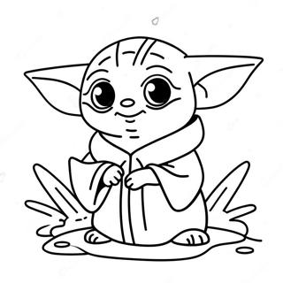 Baby Yoda Easter Bunny Coloring Page 71243-57097