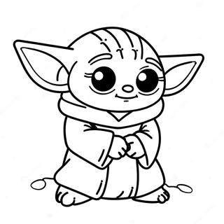 Baby Yoda Easter Bunny Coloring Page 71243-57099