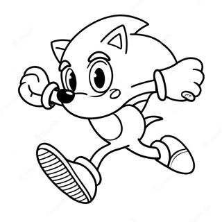 Sonic The Hedgehog Running Fast Coloring Page 71254-57102