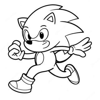 Sonic The Hedgehog Running Fast Coloring Page 71254-57103