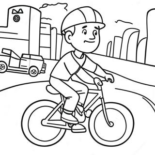 Bike Safety Awareness Coloring Page 71263-57105