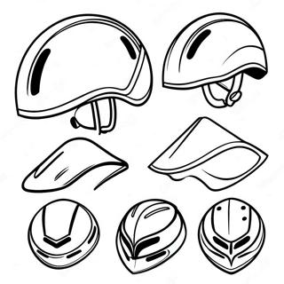 Colorful Bicycle Helmet Safety Coloring Page 71264-57110