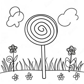 Colorful Lollipop Garden Coloring Page 7127-5797