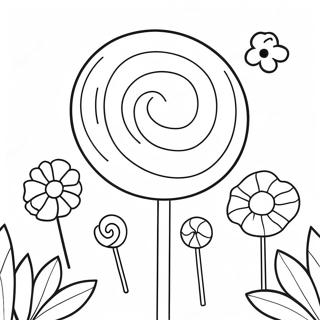 Colorful Lollipop Garden Coloring Page 7127-5798