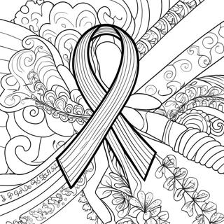 Colorful Arfid Awareness Ribbon Coloring Page 71294-57133