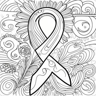 Colorful Arfid Awareness Ribbon Coloring Page 71294-57136