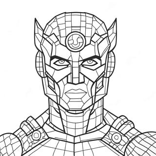 Pixelated Hero Coloring Page 712-565