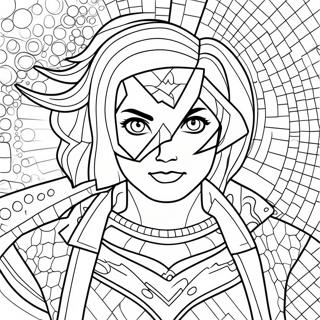 Pixelated Hero Coloring Page 712-567