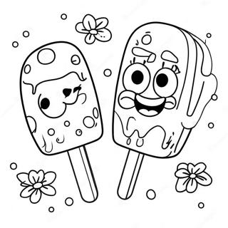 Spongebob Popsicle Coloring Pages