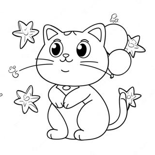 Splat The Cat With Colorful Balloons Coloring Page 71344-57174