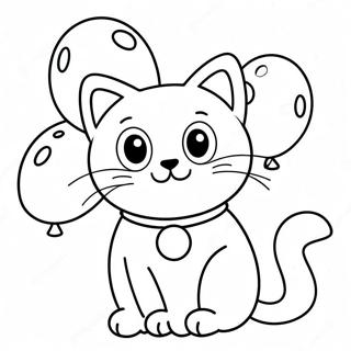 Splat The Cat With Colorful Balloons Coloring Page 71344-57175