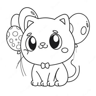 Splat The Cat With Colorful Balloons Coloring Page 71344-57176