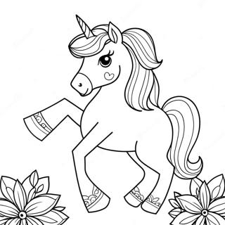 Sparkling Unicorn Horse Coloring Page 71384-57209