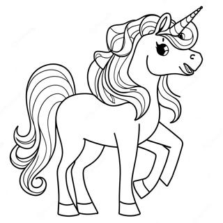 Sparkling Unicorn Horse Coloring Page 71384-57212