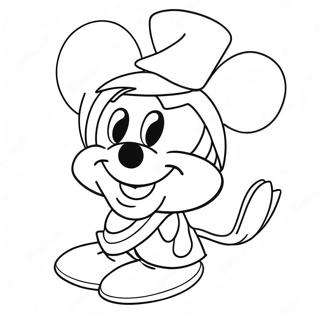 Minnie Mouse With Colorful Bow Coloring Page 71394-57214