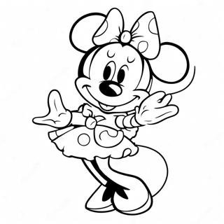 Minnie Mouse With Colorful Bow Coloring Page 71394-57215