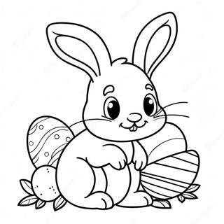 Vintage Easter Bunny Coloring Page 71403-57218