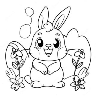 Vintage Easter Bunny Coloring Page 71403-57220