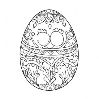 Charming Vintage Easter Egg Coloring Page 71404-57221