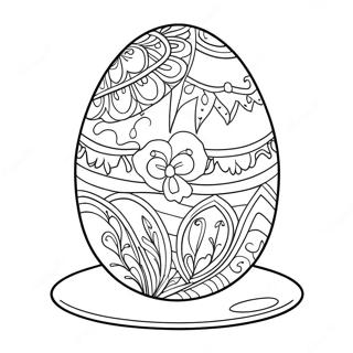 Charming Vintage Easter Egg Coloring Page 71404-57222