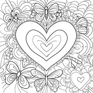 Heart Butterfly Coloring Page 71413-57227