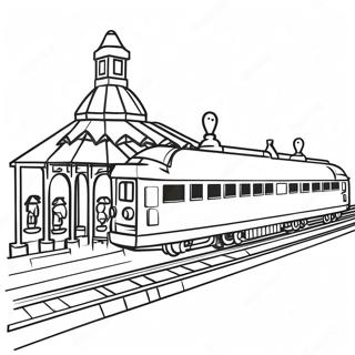 Colorful Lego Train Station Coloring Page 71444-57255