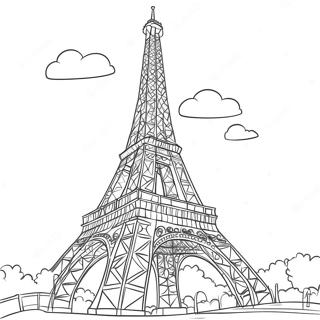 Paris Eiffel Tower Coloring Page 7146-5814