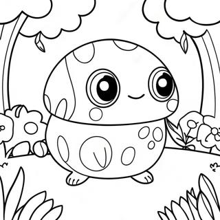 Cute Roly Poly In A Garden Coloring Page 71474-57280