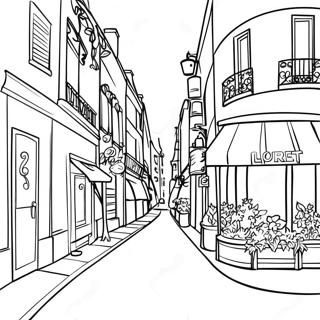 Charming Paris Street Scene Coloring Page 7147-5812