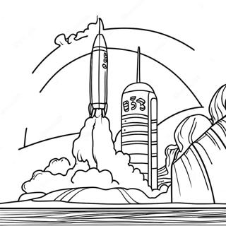 Spacex Rocket Launch Coloring Page 71513-57306