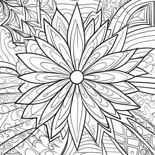 Colorful Starburst Pattern Coloring Page 71524-57314