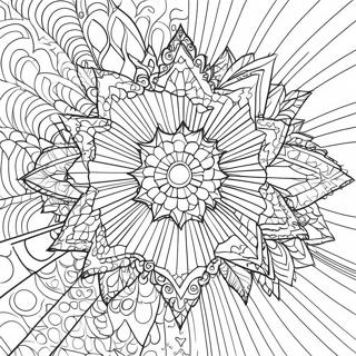 Colorful Starburst Pattern Coloring Page 71524-57315