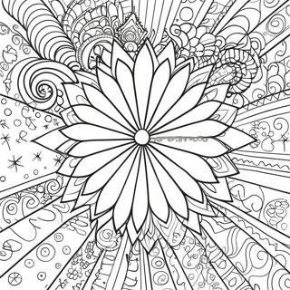 Colorful Starburst Pattern Coloring Page 71524-57316