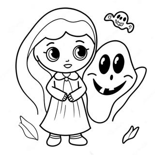 Molly Mcgee With A Spooky Ghost Coloring Page 71544-57339