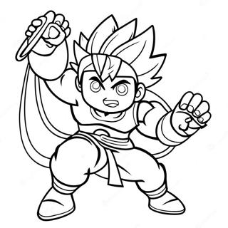 Dynamic Beyblade Achilles In Battle Coloring Page 71554-57342