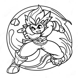 Dynamic Beyblade Achilles In Battle Coloring Page 71554-57344